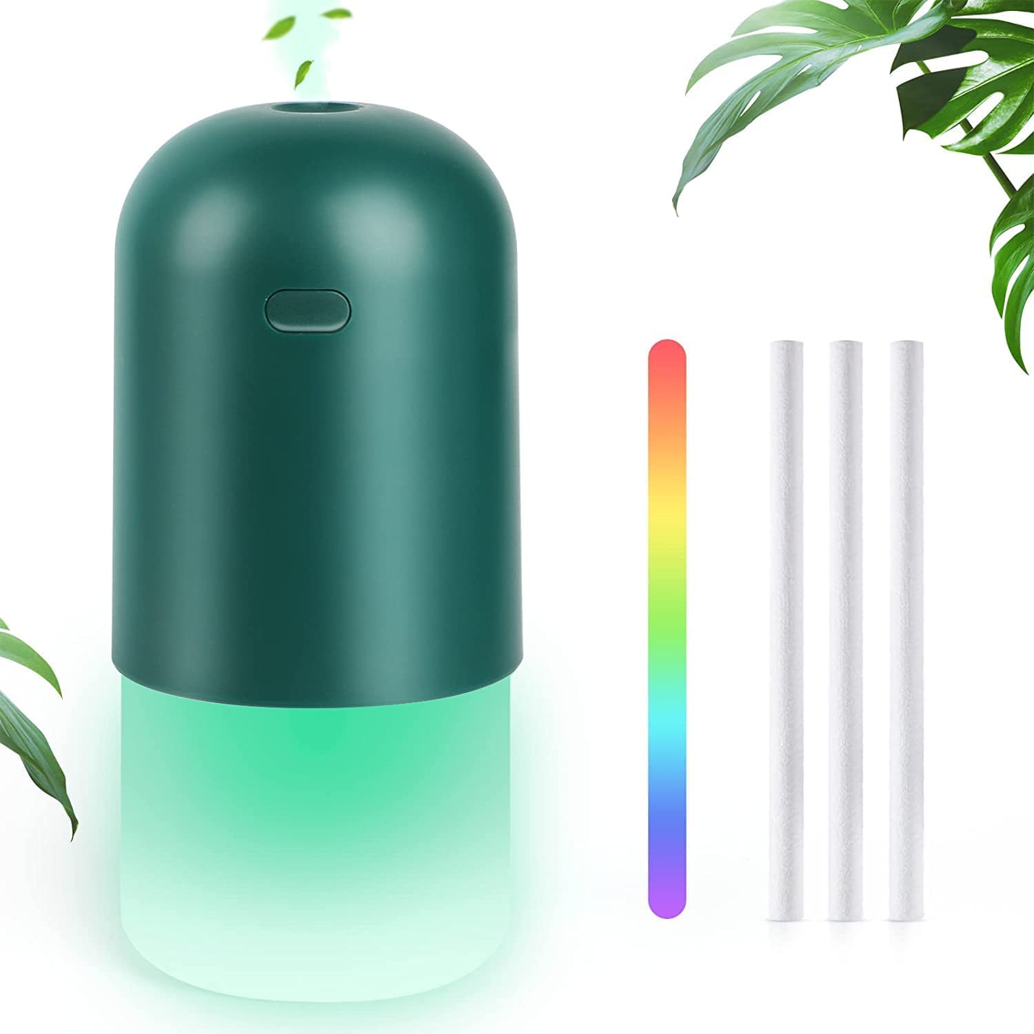 Photo 1 of Small Humidifier for Plants,Rechargeable Portable Humidifier,Personal Ultrasonic Cool Mist Humidifier for Office,Travel,Bedroom,Baby,Auto Shut-Off, 3 Spray Modes,Super Quiet Green
