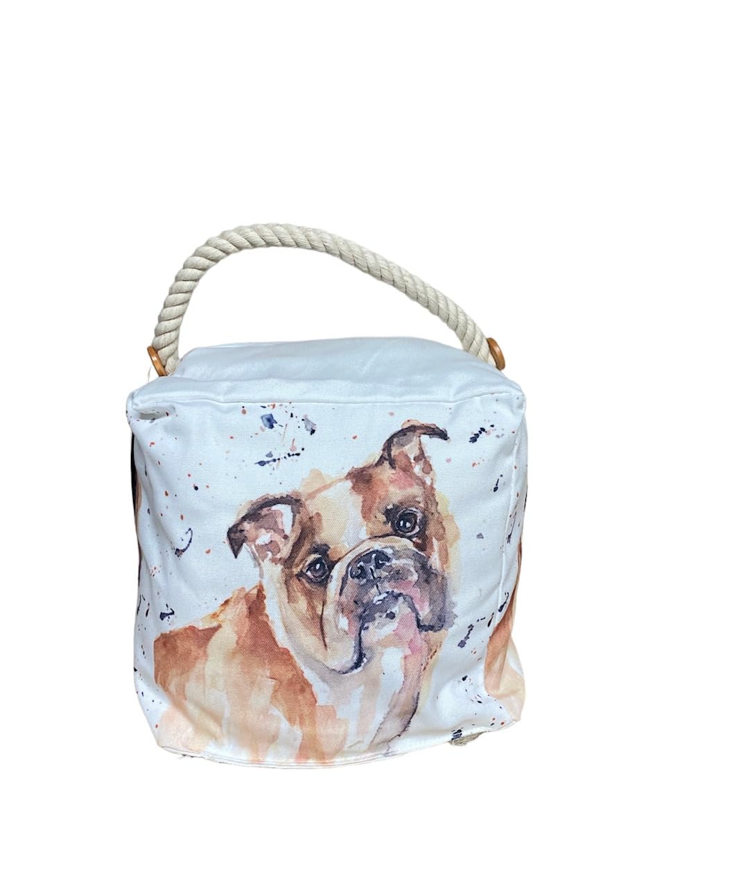 Assorted Doorstop Door Stop Stopper Filled Heavy Doorstop Faux Leather Novelty Wedge (Bulldog Cube Doorstop)