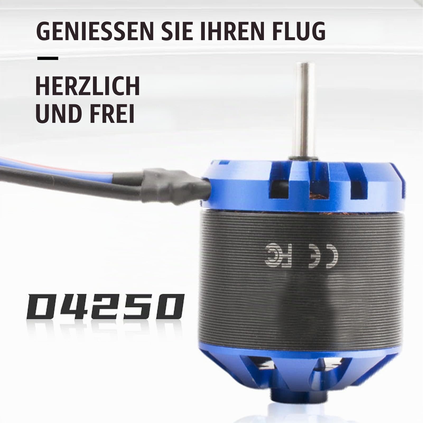 VGEBY Bürstenloser Motor, 4250 800KV Brushless Motor Starker Schub RC Flugzeug Brushless Motor mit 4,0 Mm Bananenstecker Zubehör Für Modellflugzeuge