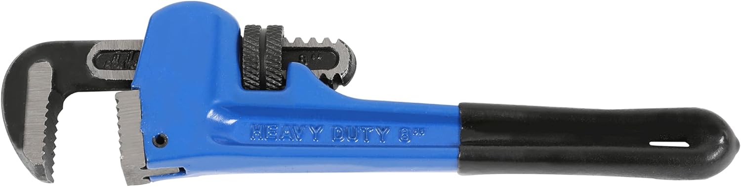 Pipe Wrench, 7.9 inches 200 mm, Maximum Opening Width 1.6 inches 40 mm, Faucet Wrench, Teeth Jaw, Plumbing Repair