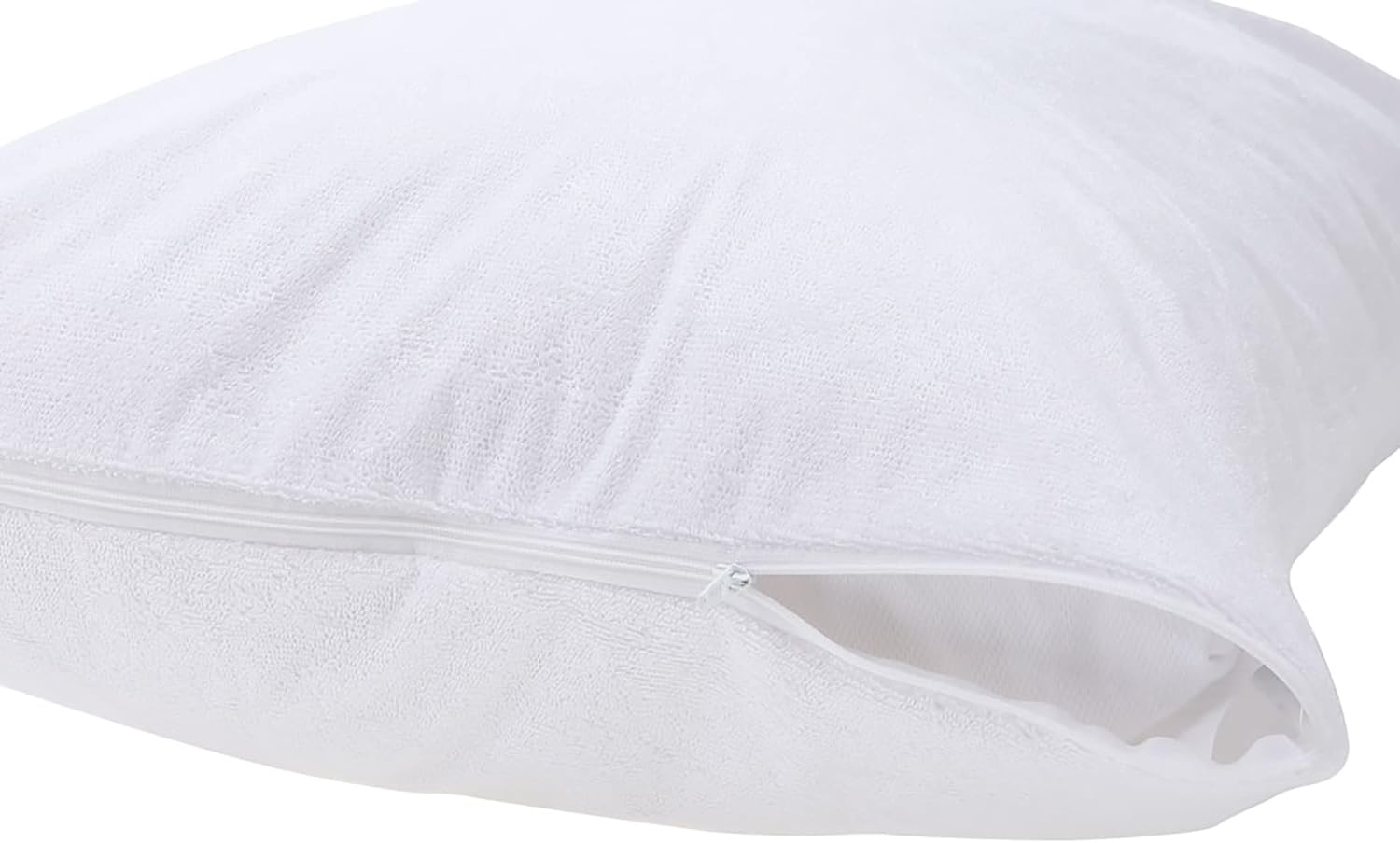 Waterproof Feather Proof Pillow Protectors with Zipper 18x18 Pack of 2 Soft Bamboo Viscose Terry Zippered Square Pillow Covers for Throws - Image 6