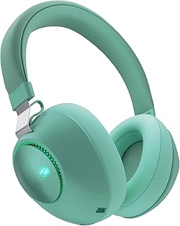 ZEBRONICS Duke (2026 Upgrade) Wireless Headphone, BT v5.3, Upto 60 hrs Playback, 40mm Drivers, Deep Bass, ENC, Gaming Mode, Dual Pairing, LED Lights, Media/Volume Control, Call Function (Green)