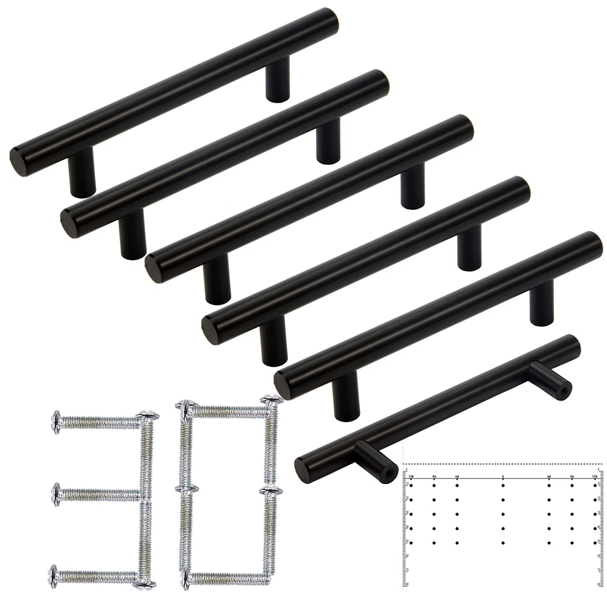 Buy 30 Pack Black Handles Kvosit Modern Drawer Pulls 6” Kitchen