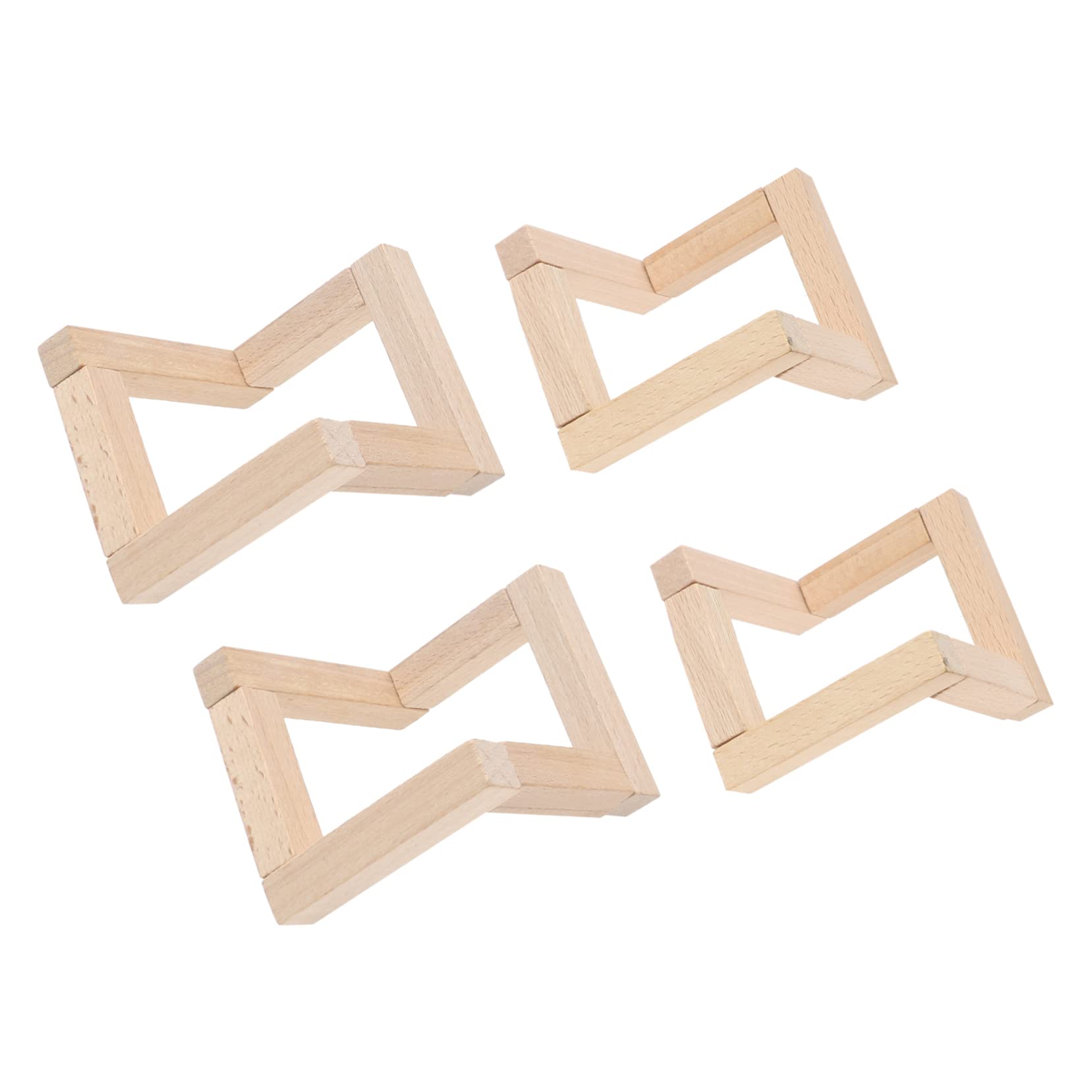 DIYEAH 4pcs Solid Wood Moon Lamp Bracket Stands for Globe Lamp Base Moon Gravity Lighting Stand