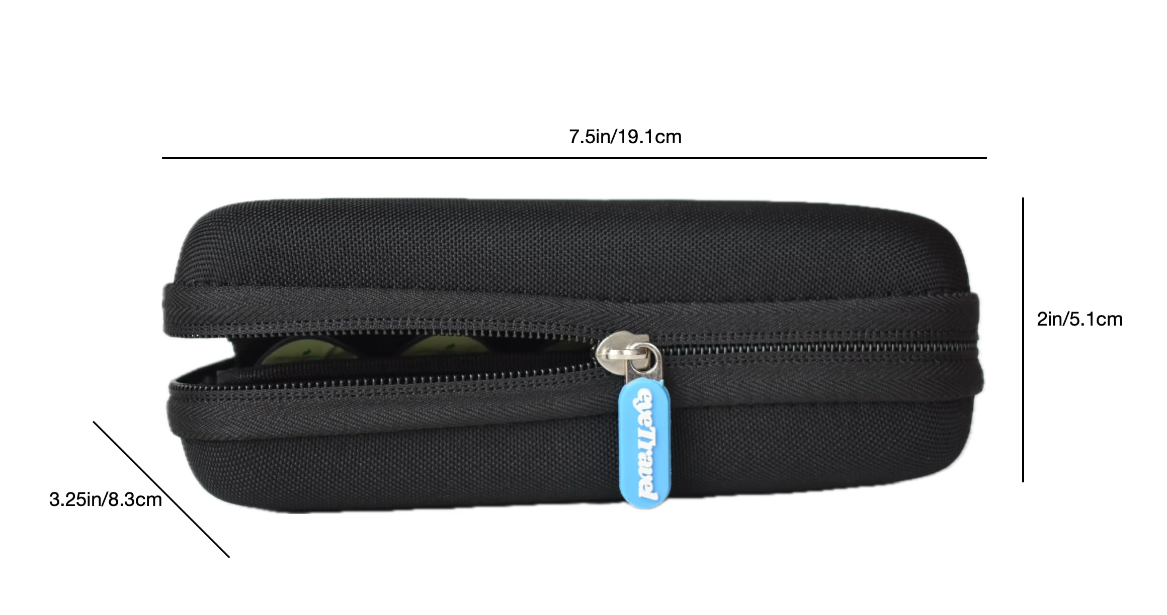Funda para lentes de contacto, 40 unidades para organización de almacenamiento de viaje con cremallera duradera
