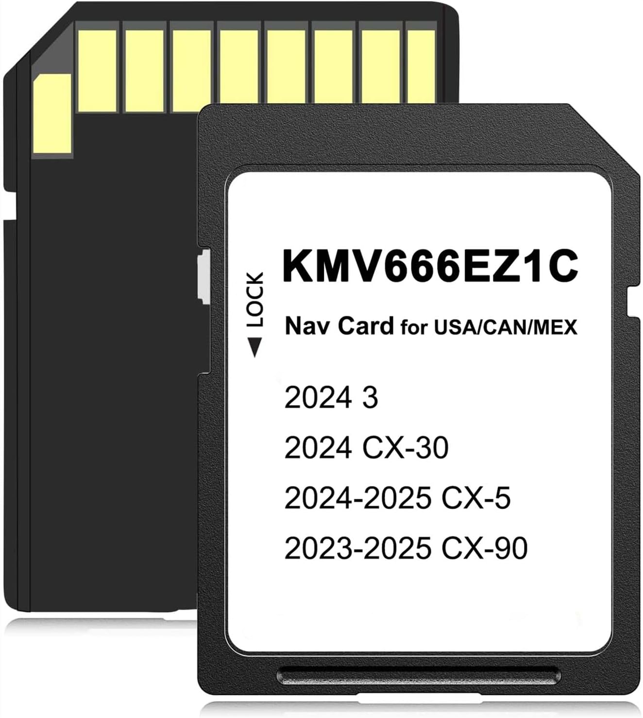 Updated KMV666EZ1C GPS Navigation SD Card Compatible with 2024 Mazd* 3 / CX30, 2024-2025 CX5, 2023-2025 CX90, USA/CAN/MEX Maps