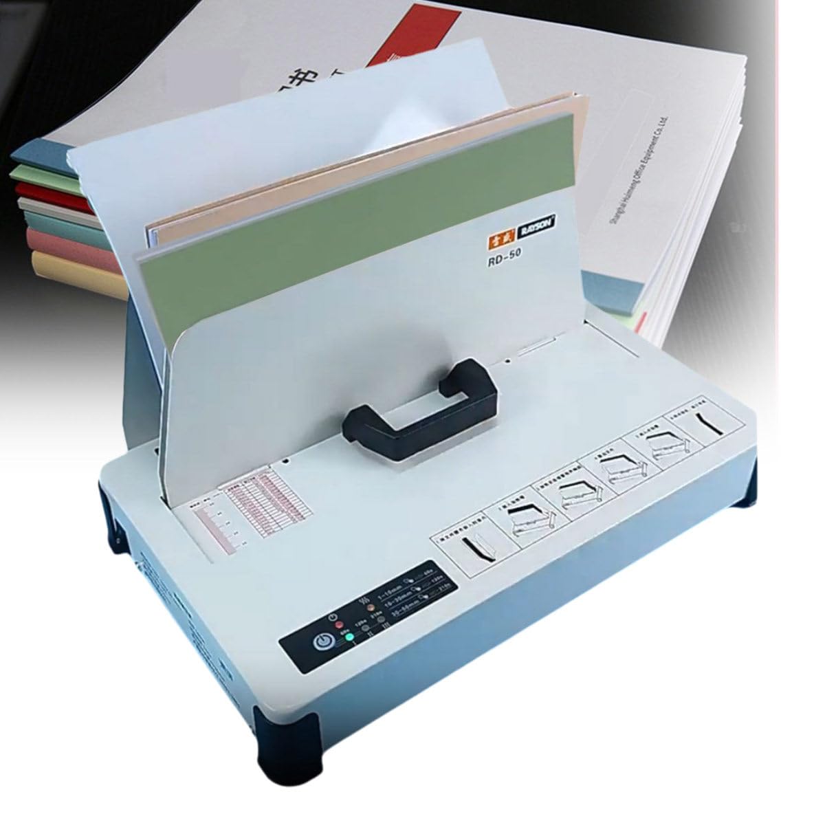 Encuadernadora Térmica Para Contratos Documentos, Máquina De Encuadernación Eléctrica De Fusión En Caliente, Capacidad 500 Hojas, Documentos A3/A4/A5/A6, 300W, Para Documentos Empresariales Oficina