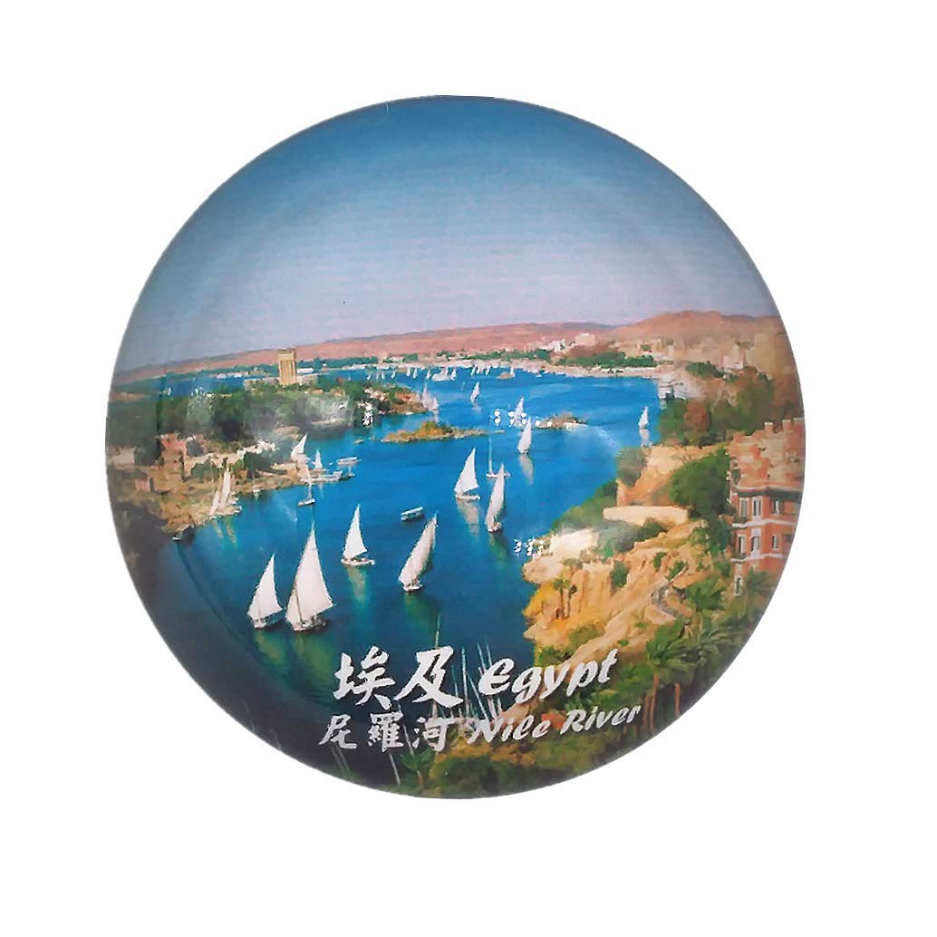 Nile River Egypt Fridge Magnet Travel Souvenir Gift Home & Kitchen Decoration Magnetic Sticker Crystal Refrigerator Magnet Collection