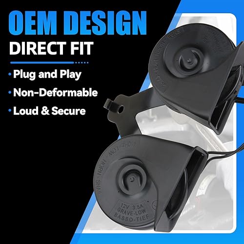 Miniatura 6 de Conjunto de bocina con soporte compatible con F-150 2015-2022 Expedition 2.5L 3.5L 2018-2022 Reemplazar FL3Z13832C FL3Z-13832-A FL3Z13832A