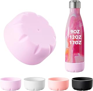 Silicone Boot for 17-25oz Swell, Mollcity, Mira, Iron Flask Cola Bottle | Reusable Silicone Boot for 9/12/17/25oz Cola Water Bottles, Slip & Noise Resist Cover for Office, Gym, Daily Use, BPA-free