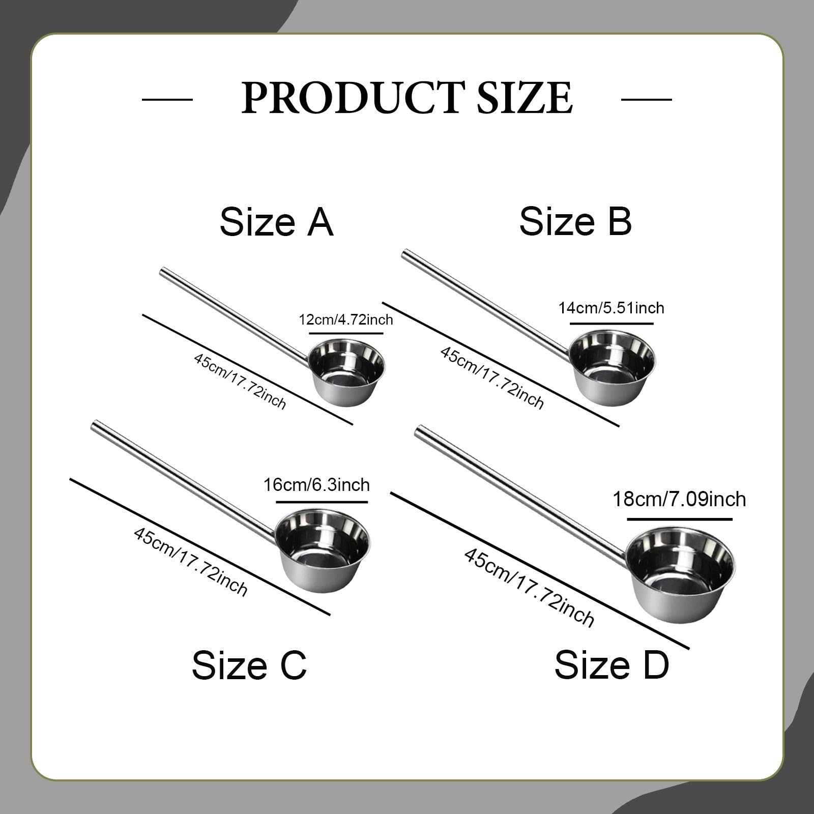 Louche Multifonctionnelle avec Manche pour Diverses Tâches, 14 Cm