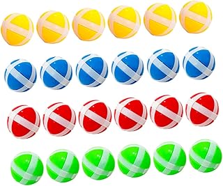 BESPORTBLE Alvos De Dardos 24 Pçs Bola Pegajosa Placa De Dardos De Plástico Bolas De Golfe Placas De Dardos Dardos Para Crianças Conjuntos De Brinquedos Ao Ar Livre Acessórios Ao Ar