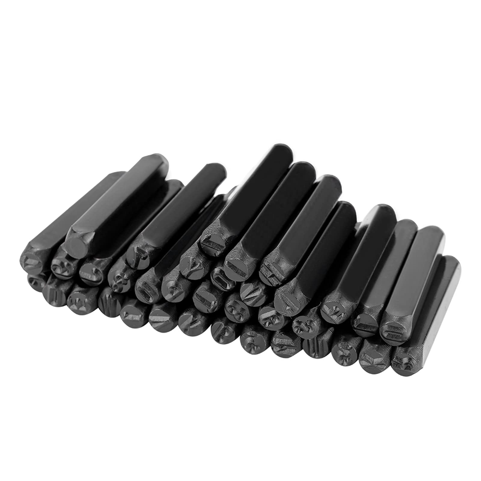 Ejoyous Juego De 36 Uds. De Perforadoras De Letras, Números y Sellos De Letras 0-9 + A-Z Herramientas De Tallado De Sellos con Estuche, para Marcar Metal Madera Plástico Cuero 6mm