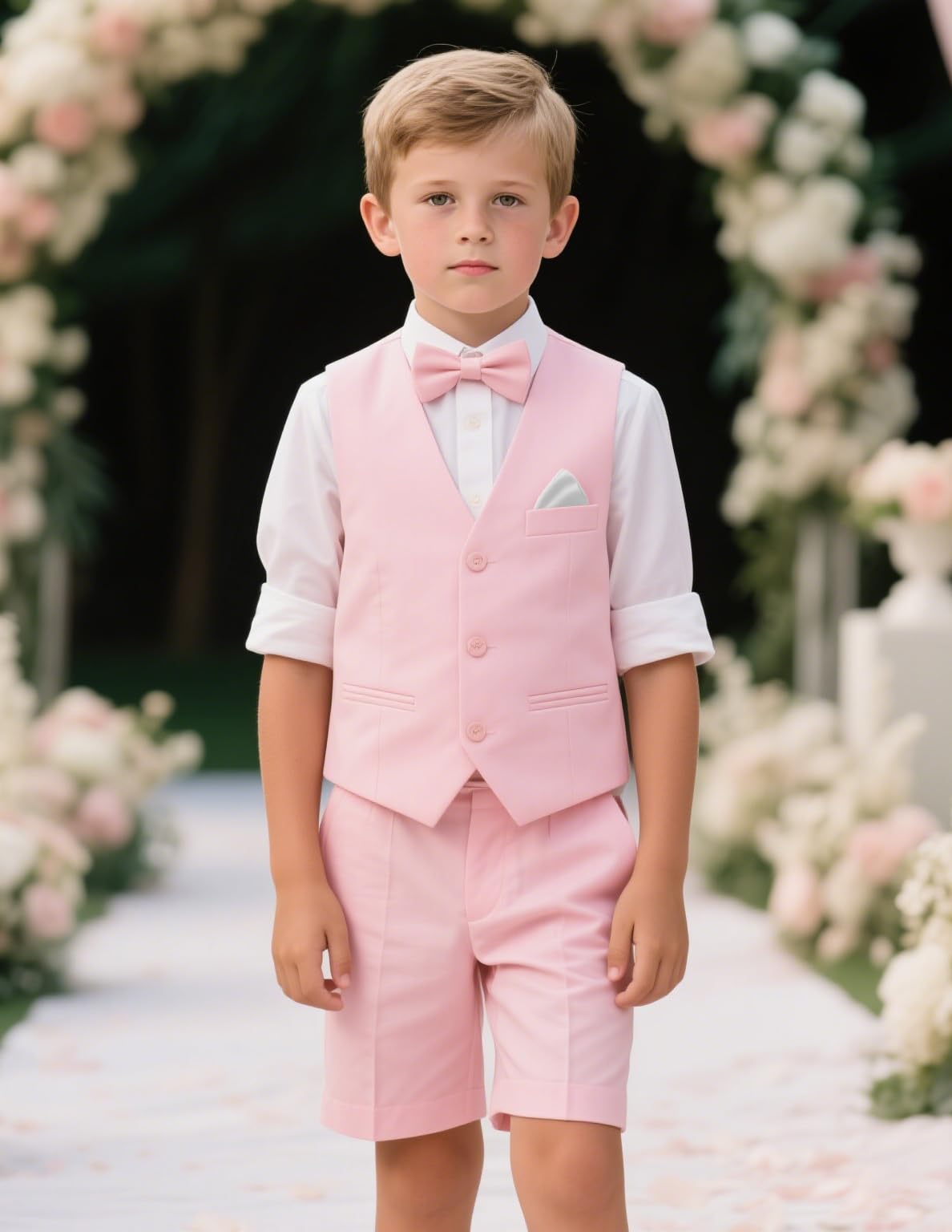 Costume 2 pièces pour garçon - Tenue de mariage - Gilet et pantalon - 3 à 16 ans