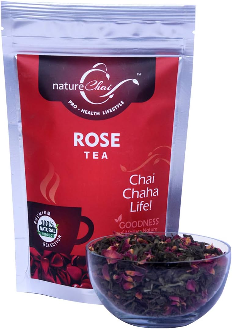 Rose Green Tea | 100% Natural Herbal Tea | 50g | pack of 1