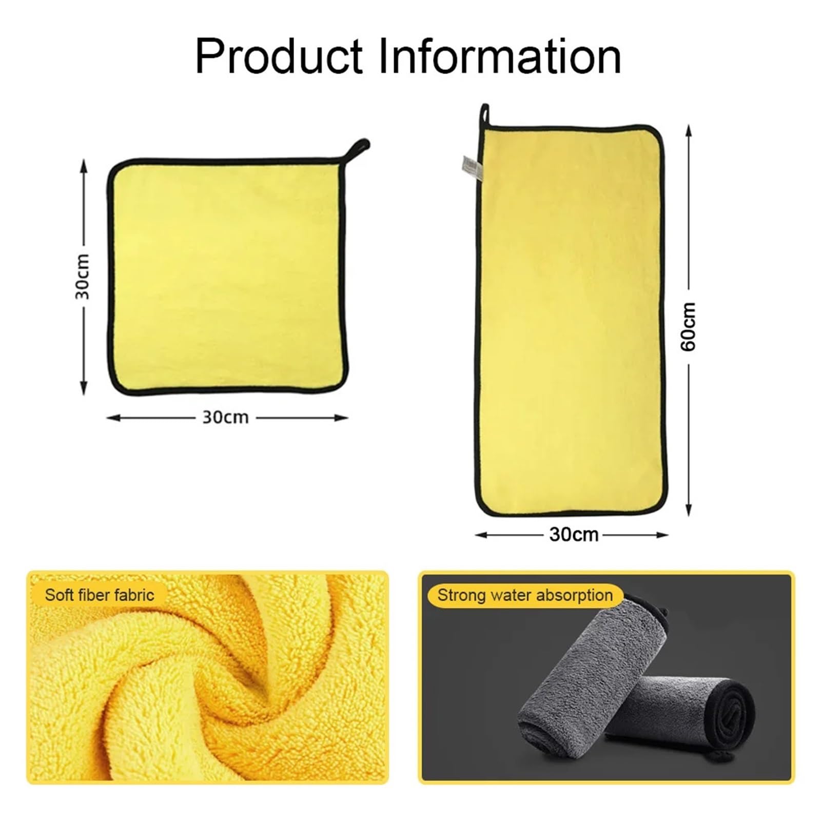 Auto-Trocknungstuch 10–20 Stück Reinigungstücher, weiche Waschlappen, Mehrzwecktücher for Auto, Zuhause und den täglichen Gebrauch(30x60x15pcs)