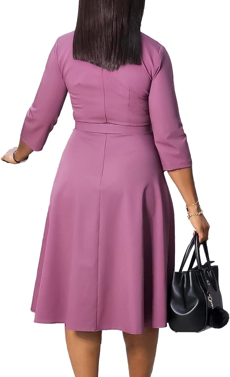 Business Work Dress for Women Elegance Church Dresses Midi Bodycon Pencil Dress Office Modest Casual Suiting Outfits - Image 6