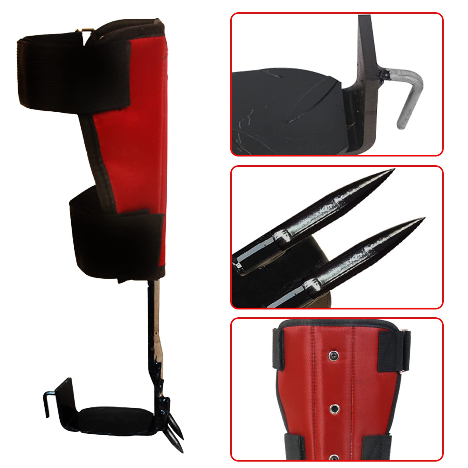 Juego de Trepadores de Árboles con Arnés de Seguridad y Picos Ajustables, Carga 300kg