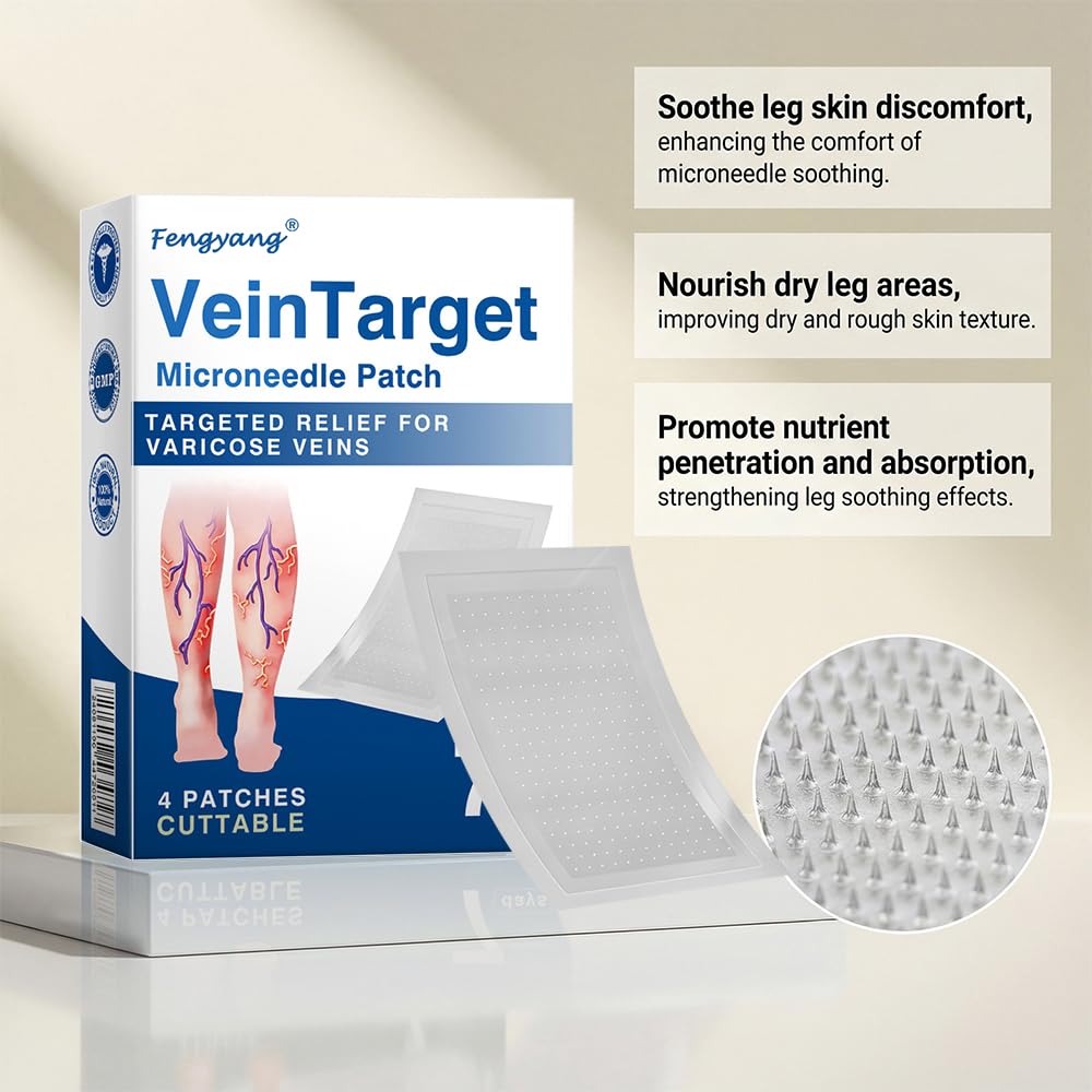 Fengyang® VeinTarget Microdarts Patch, plastry terapeutyczne żylne, usuwanie pająków naczyniowych, poprawia krążenie krwi, dla każdego rodzaju skóry