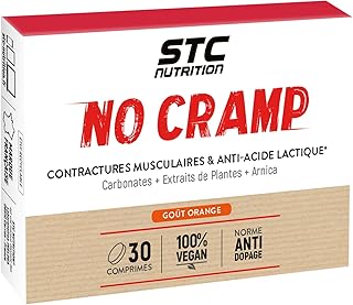 STC NUTRITION - No Cramp - Favorise la contraction musculaire - Anti-crampes & anti-acide lactique - Aide à lutter contre la fatigue - Sans Gluten - Marque Française - Cure 30 jours