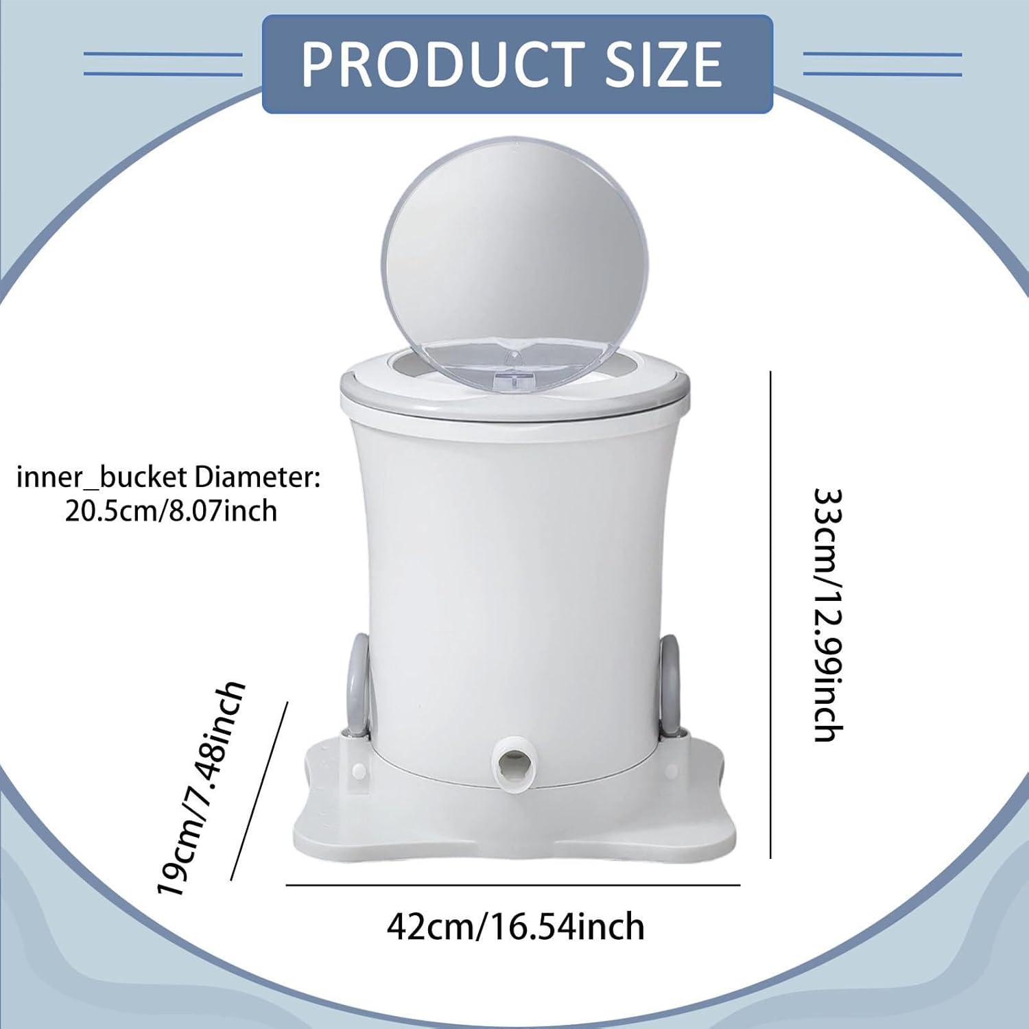 amleso 衣類乾燥機 手動操作 コンパクト設計 スピンドライヤー 大容量 ランドリードライヤー 持ち運び便利 PP素材 長寿命