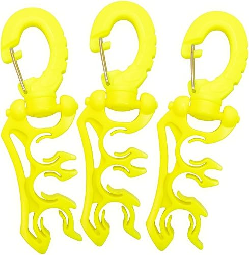 Miniatura 10 de Scuba Choice Clip de soporte de manguera triple para buceo, organizador de manguera de baja y alta presión para reguladores y configuración de
