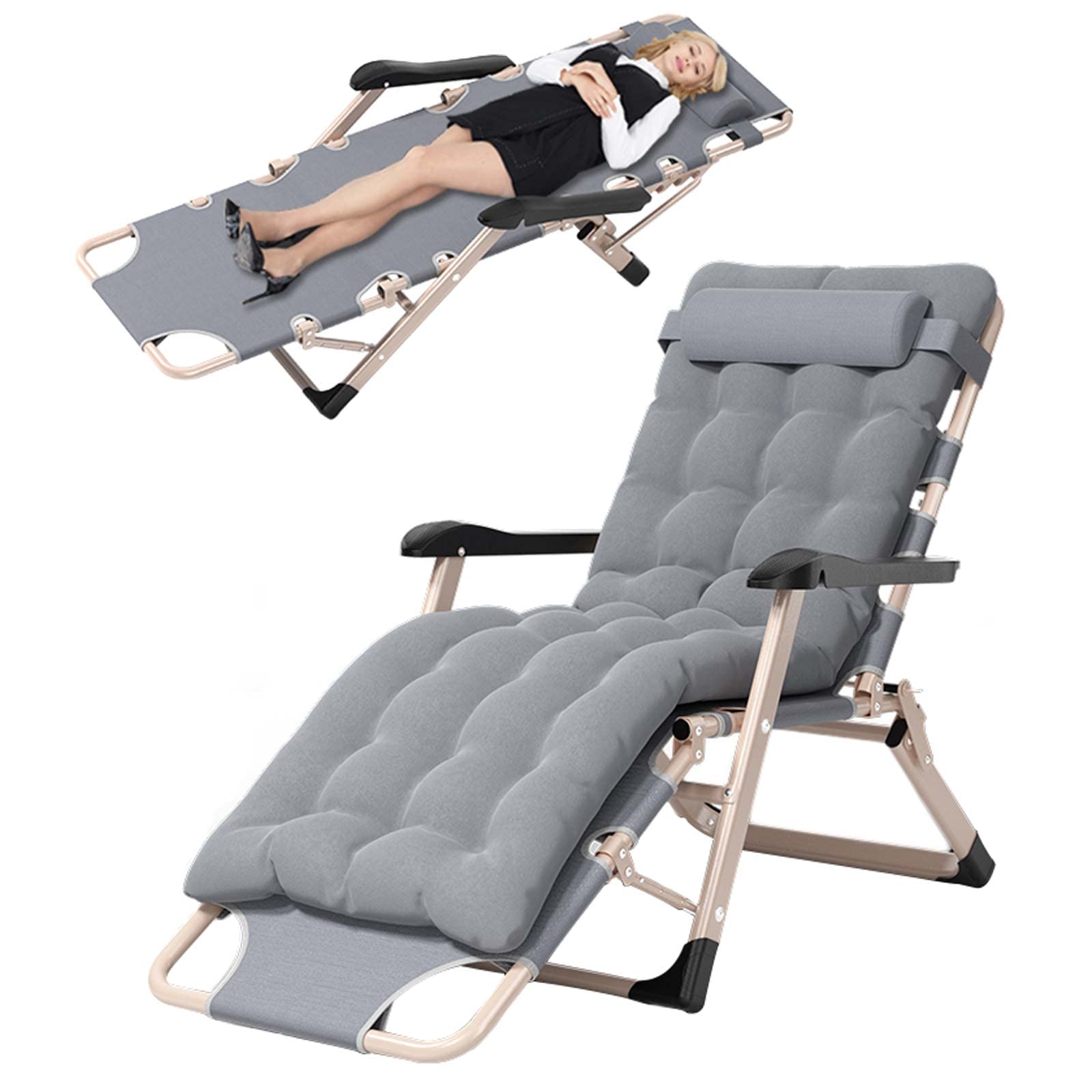 Chaise longue pour jardin robuste adaptée aux personnes lourdes