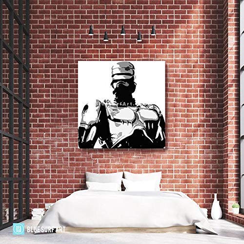 Miniatura 3 de Cop robot Art Pop Art Hand Painted Oil Painting on High Quality Canvas, Home Wall Art Decor Direct from Artist