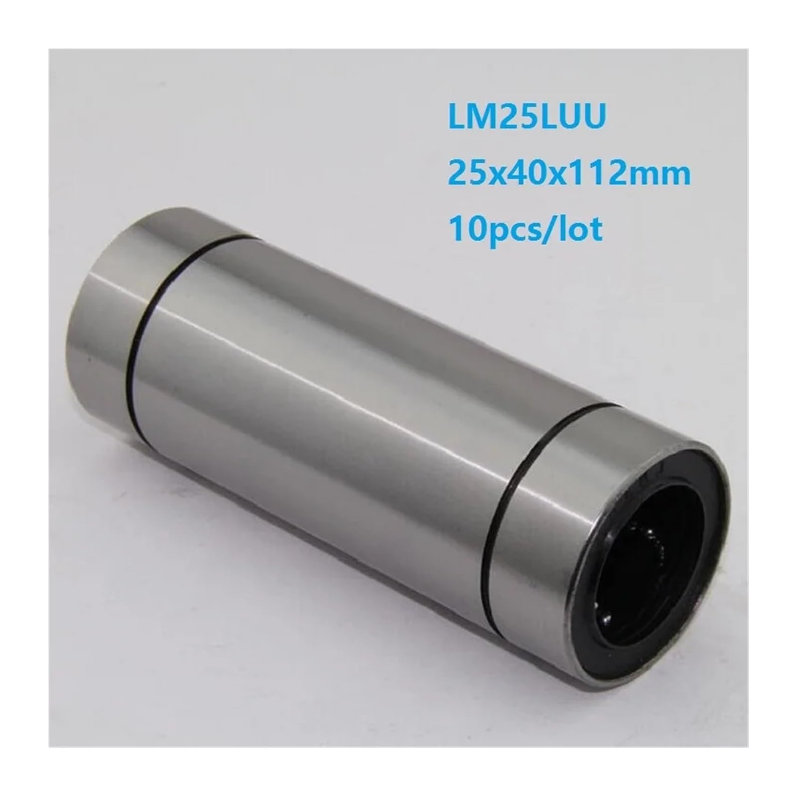 10 pièces/lot LM25LUU 25x40x112mm Longue Douille de roulement à Billes linéaire 25 * 40 * 112mm