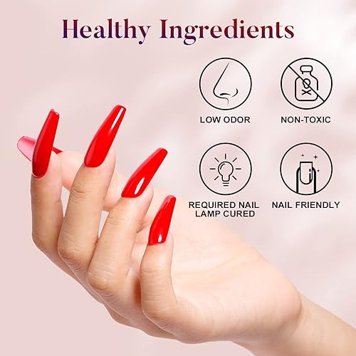 Miniatura 7 de AIMEILI Esmalte de uñas de gel sin hema que no se limpia con la capa superior y base y gel base de goma para uñas