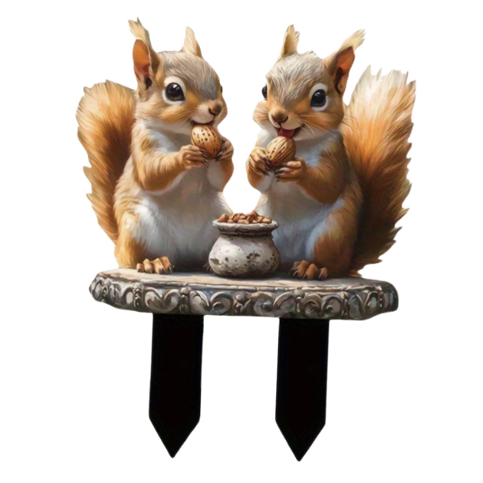 2D Squirrel Decorative Garden Stake Cute Acrylic Sign for Landscape Backyard| Garden Statue | Lawn Ornament | Décor-image-40