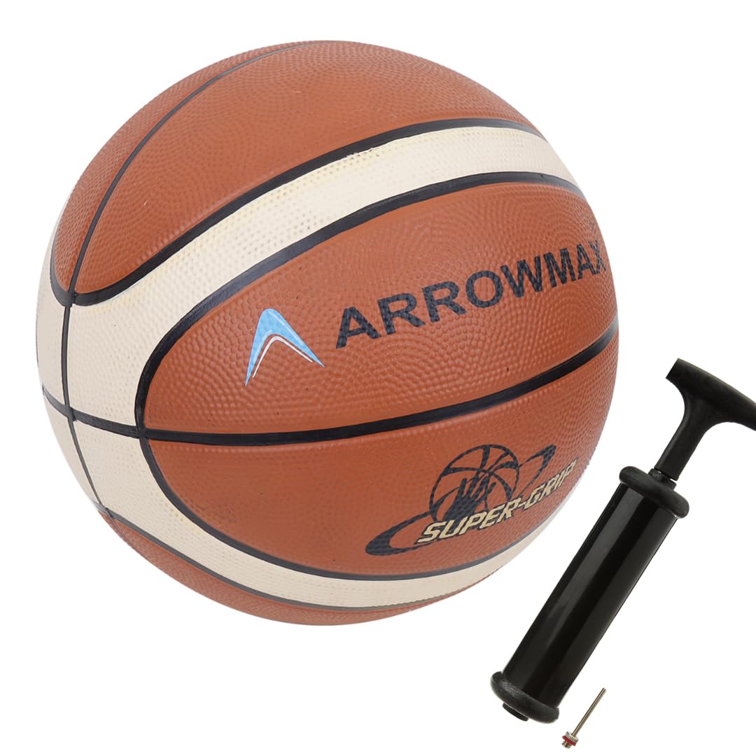 ArrowMax Basketball Size 7 Professional Basket Ball for Indoor-Outdoor Training Basketball for Players Basketball with Free Air Needle Best Basketball Match Ball for Kids (7) (B0CXQ21LGW) Amazon Price History, Amazon Price Tracker