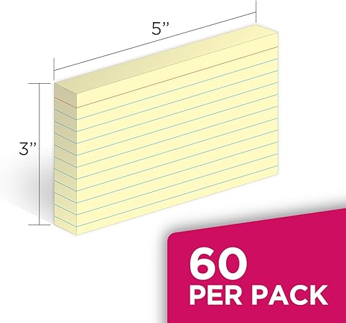 Miniatura 8 de KAISA Tarjetas de índice con rayas de 4 x 6 pulgadas, 4 x 6 pulgadas, color blanco, 60 hojaspaquete, 4 paquetes, KSU-07983