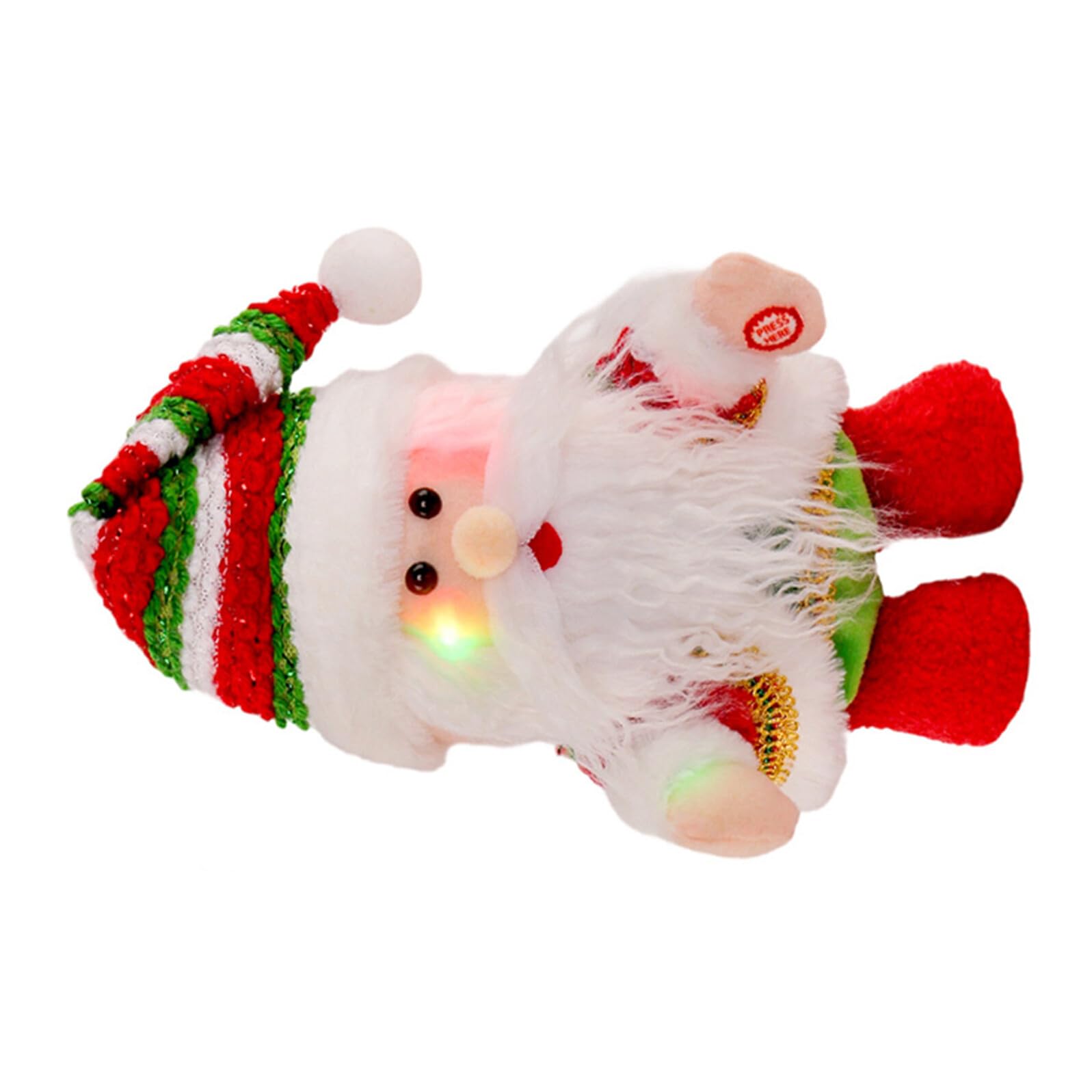 IMIKEYA Babbo Natale Musicale Movimento Giocattolo Natalizio Animato Decorazione di Natale Elettrica Regalo per Feste Invernali