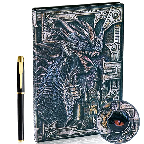 fengco Juego de diario 3D con diseño de dragón vintage, juego de