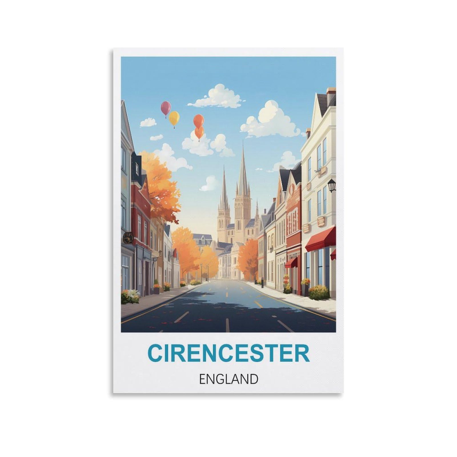 Vintage Metal Tin Signs Cirencester England Metal Wall Art Bar Sign for Kitchen Pubs Coffee Metal Wall Decoration 15x30cm