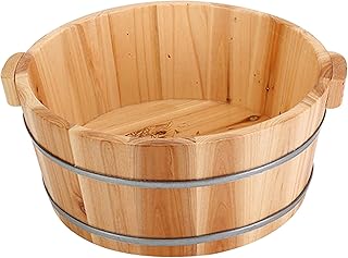 Pedicure Bowl Foot Bath Basin Wooden Pedicure Bowl Spa Massage Foot Soaking Tub Foot Bath Basin Remove Dead Skin for Home ...