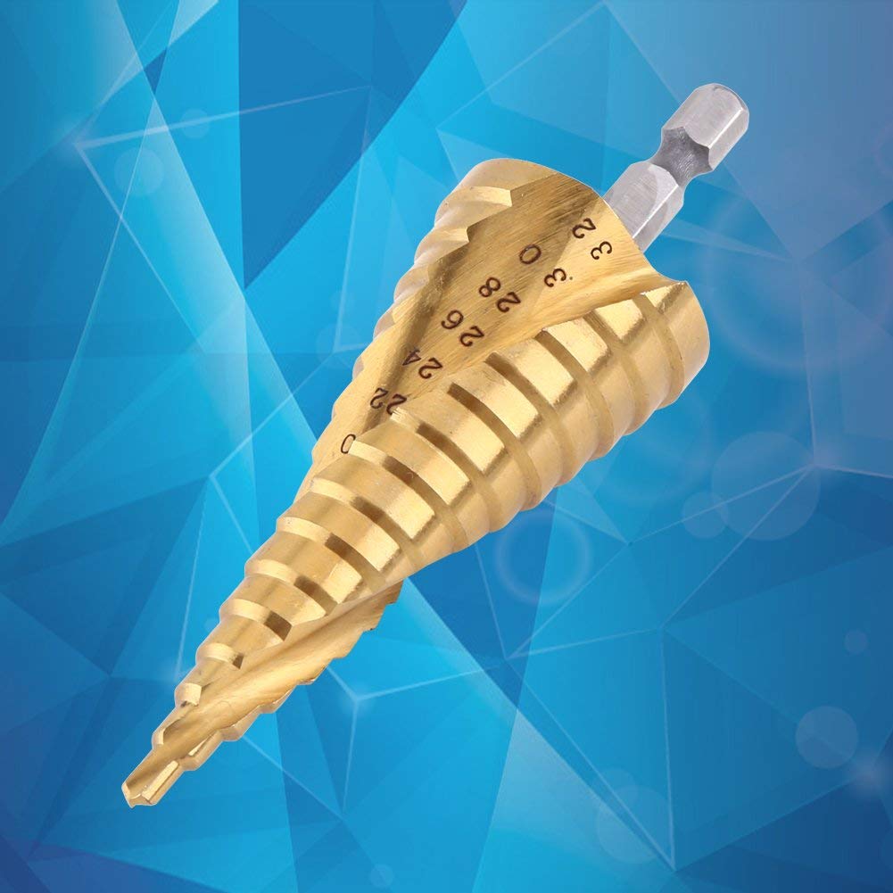 Set 4 Punte Coniche HSS A Gradini Con Rivestimento Titanio - Ø 5-35mm Per Metallo, Legno, Plastica - Foto 5