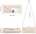 Larcenciel Clutch Purses for Women, Sparkling Envelope Evening Bag with Detachable Chain