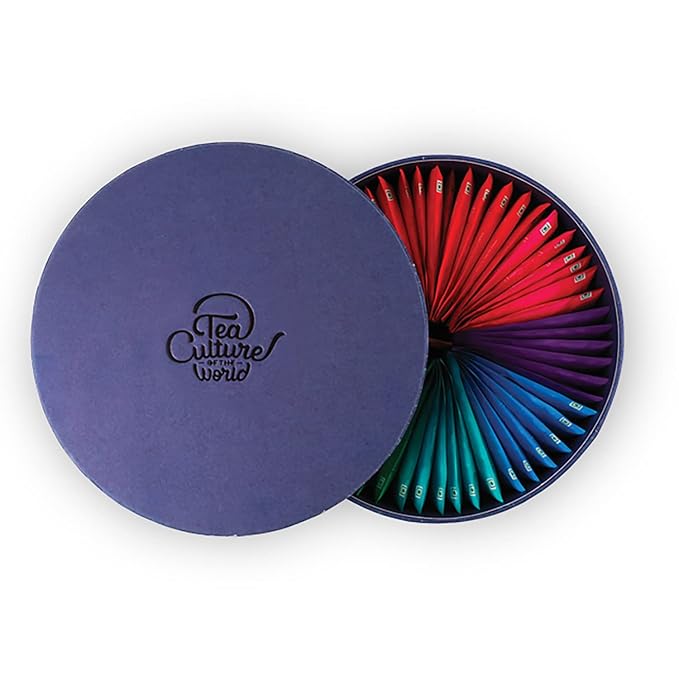 Tea Culture of The World Everyday Elixir Gift Box - Lush Nilgiri, Moroccan Mint, Delightful Green Tea, Power Packed Detox, Tulsi Ritual, Refreshing Lemon Honey, Mango Love, Kashmiri Kahwa- 430 Gram