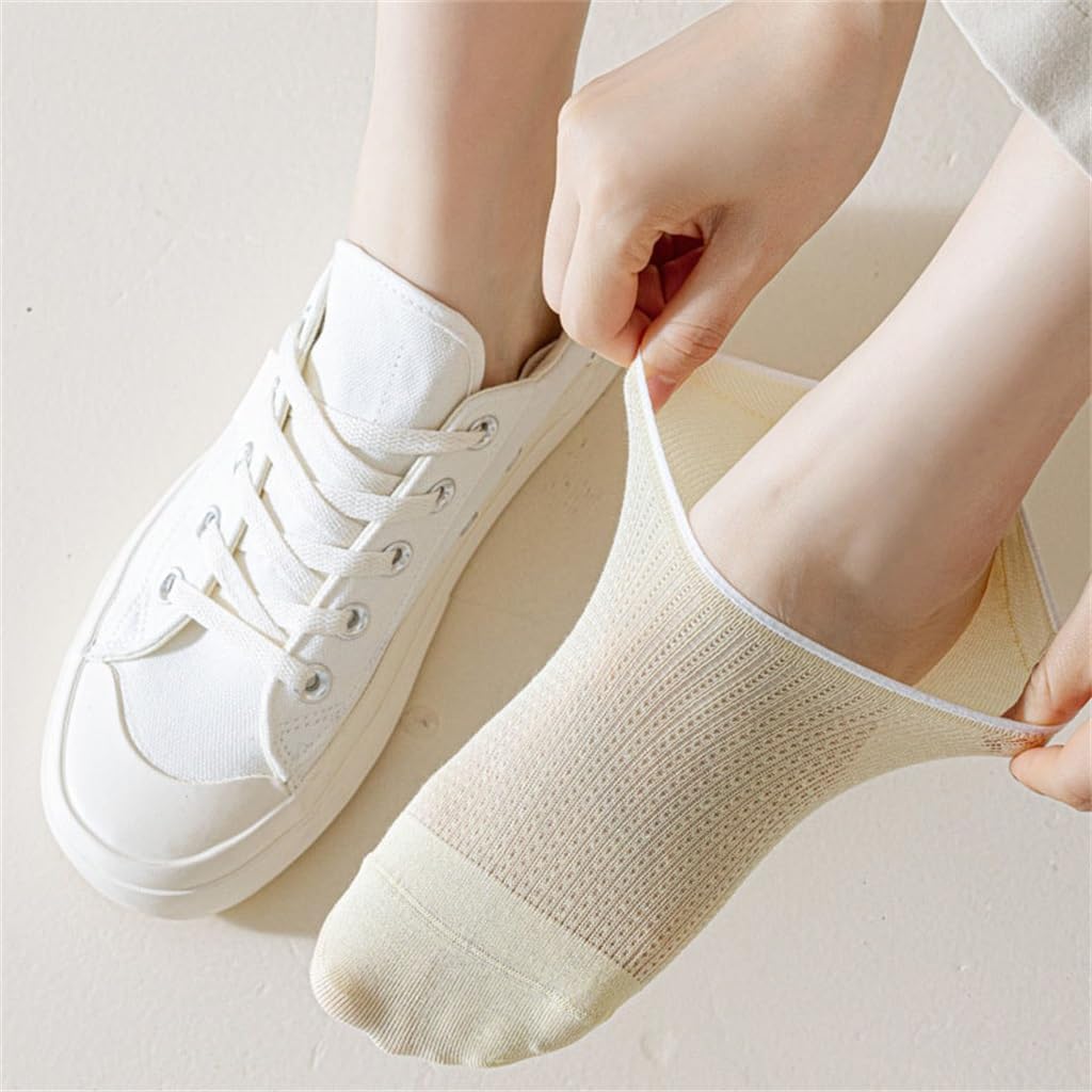 JSEIAJB Women S Thin Cotton Mesh Boneless Invisible Short Socks with Boat Socks