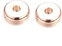 Vista 11 de Craftdady 500 cuentas espaciadoras redondas planas doradas de 0.157 pulgadas (0.157 in), diminutas cuentas de disco de moneda Rondelle