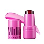 Milk Makeup Cooling Water Jelly Tint - Long-Lasting Sheer Lip + Cheek Stain with Firming Vegan Collagen + Hydrating Aloe - Transfer Proof, Buildable Lip Tint + Blush - Splash (Berry), 0.17 oz