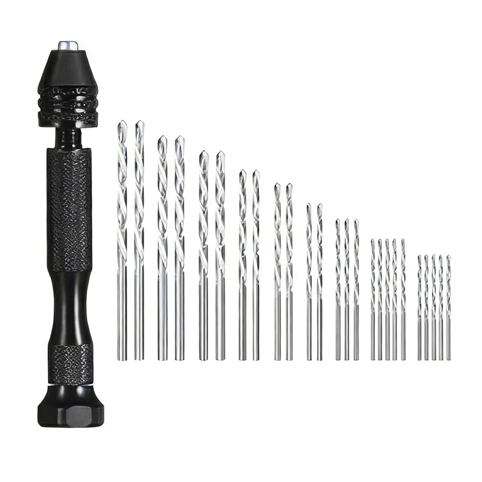 Loninloan Amber Pin Vise Hand Drill Bits With 25Pcs Steel Twist Drill Bits(0.8-3.0Mm), Precision Pin Vise Hobby Drill For Delicate Manual Work Electronic Assembling And Model Making