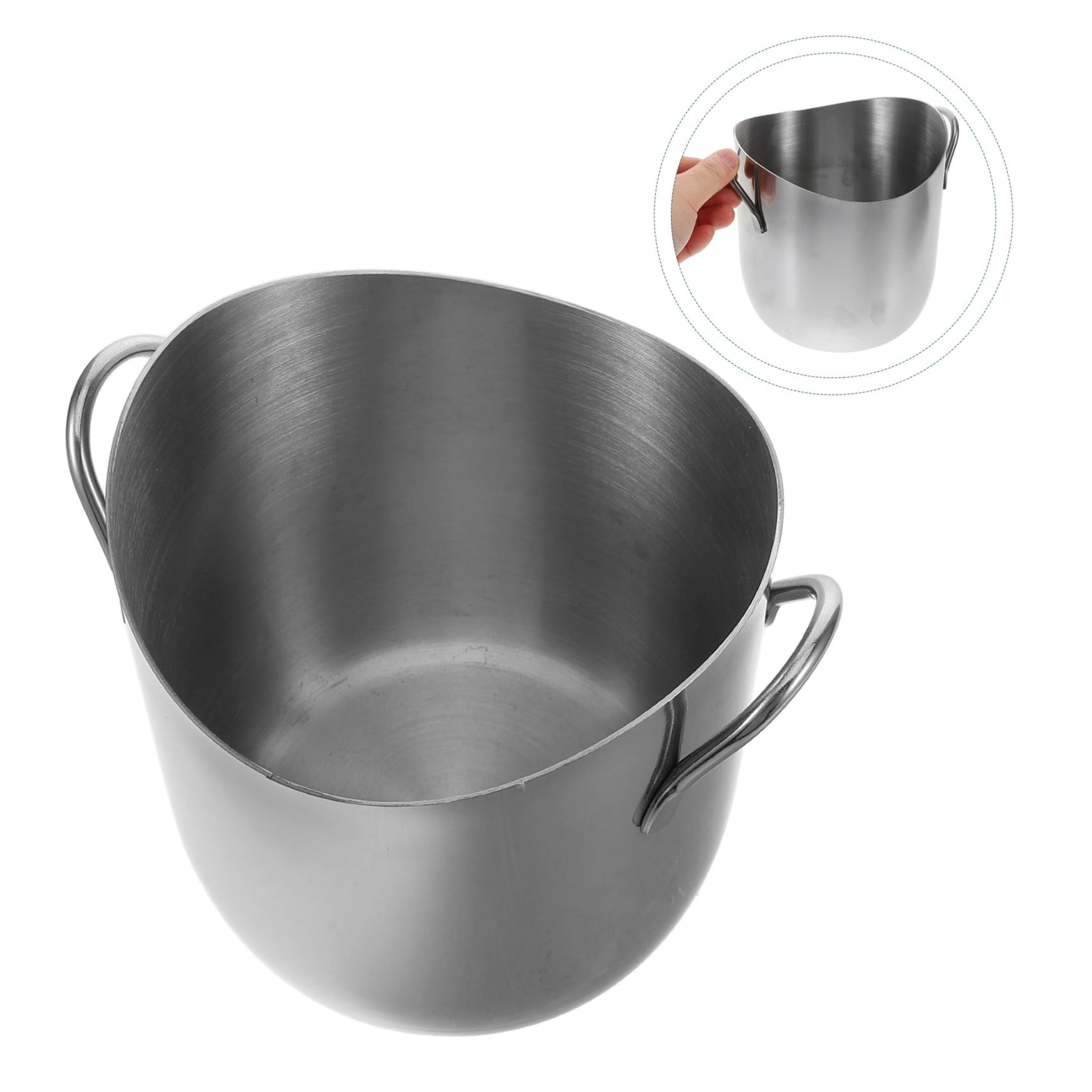 Secchiello per Ghiaccio in Acciaio Inox, Doppia Maniglia e Grande Capienza, per Bevande Fredde in Hotel o Feste