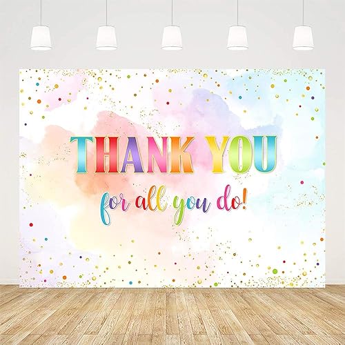 Miniatura 2 de Telón de fondo de 7 x 5 pies con texto en inglés "We Truly Appreciate You", decoración de fiesta con texto en inglés "Thank for All You Do", para