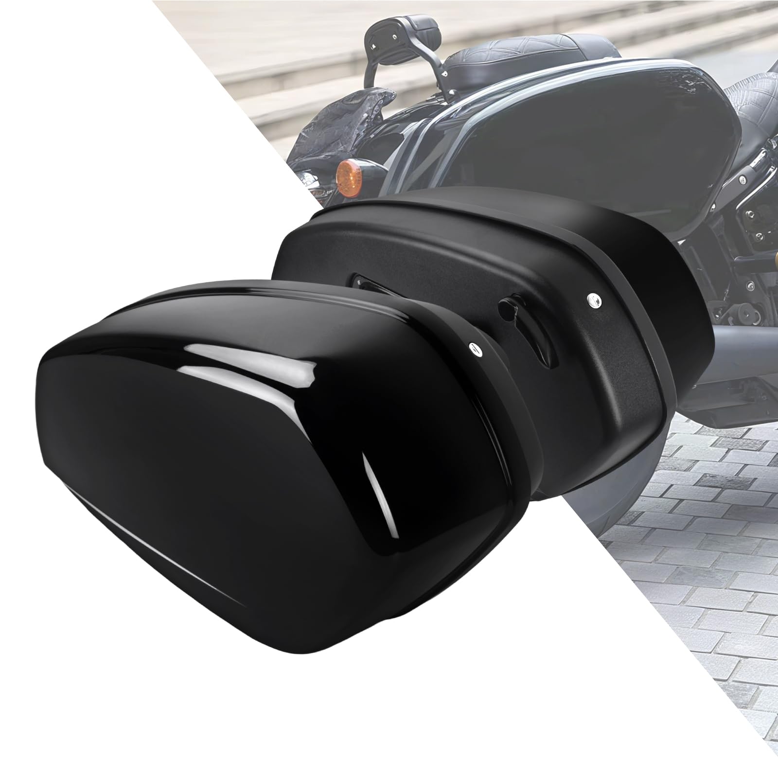 Motorrad Seitenkoffer & Docking-Kit Fit für Harley Low Rider ST FXLRST 2022-2024 Low Rider S FXLRS 2020-2024 Low Rider FXLR 2018-2020 Schwarz