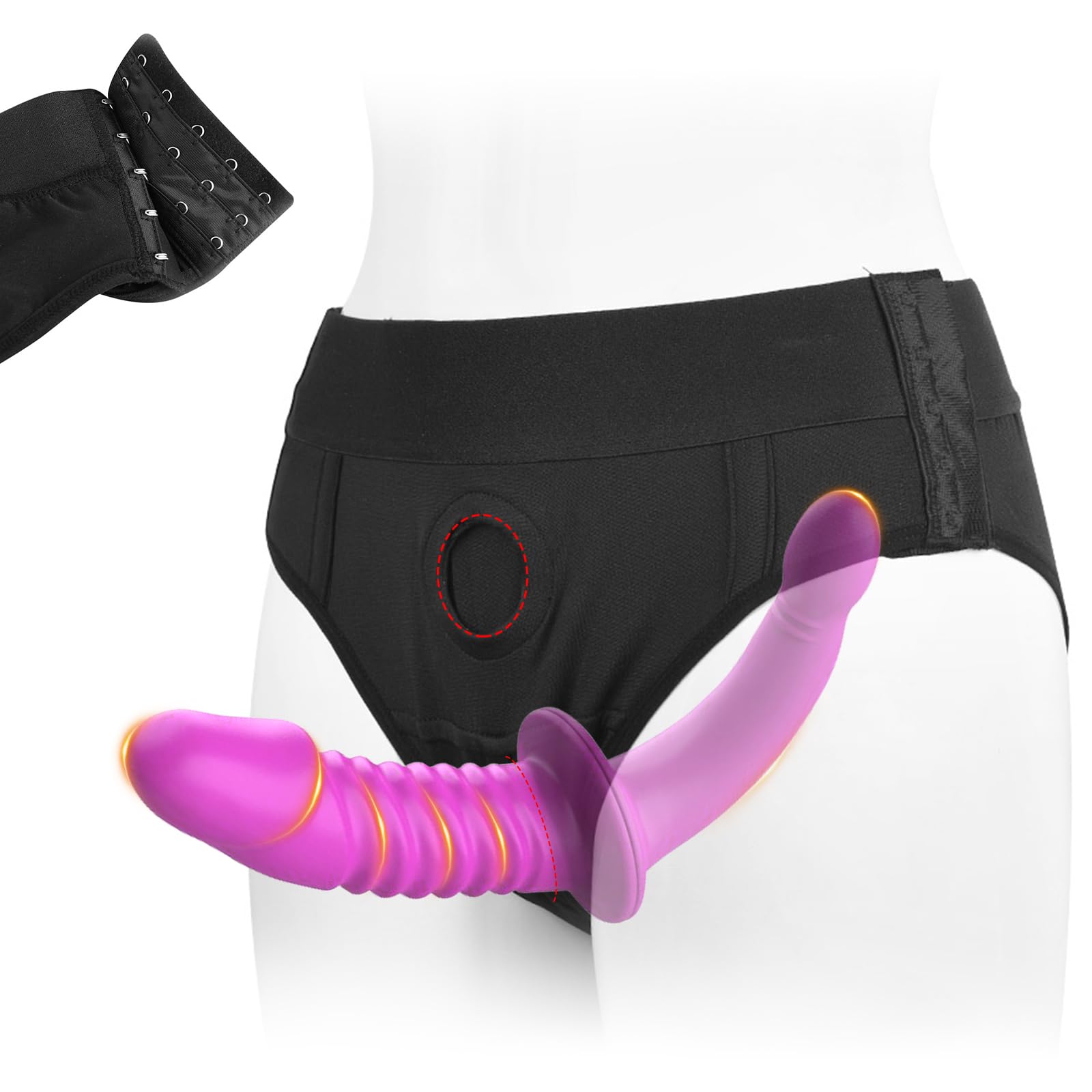 2-in-1 Strapon-on Dildo Doppeldildo Umschnalldildo,Strap on Umschnall fr  Frauen Lesbian,Abnehmbar Double Dildo Anal Dildo mit Einstellbar Strapon  Unterwsche,Sex Spielzeug fr die Frau : Amazon.de: Drogerie & Krperpflege