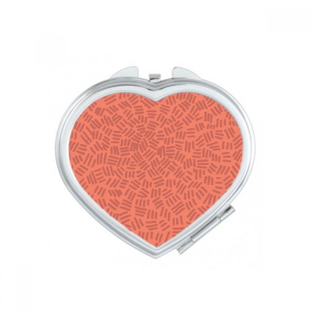 Miroir de poche mignon motif rayures cœur petit cadeau femme