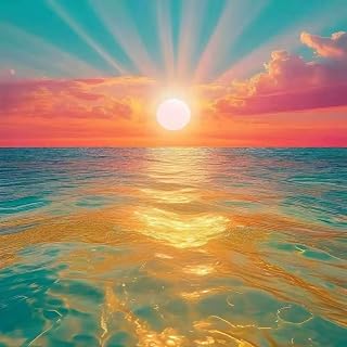 Diamond Painting Kits,5D Diamond Art Kits Full Drill Diamond Painting Kits for Adults Kids Beginner,DIY Diamond Painting Kits Perfect for Home Wall Decor Gifts Sunrise 13.8x13.8inch
